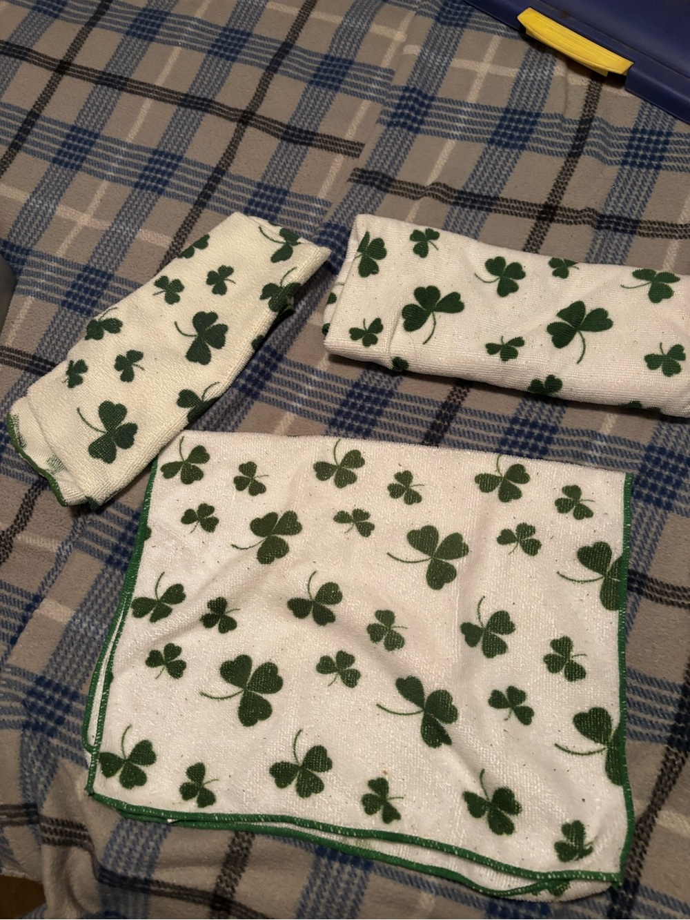 White & Green Shamrock Men's Underwear Set